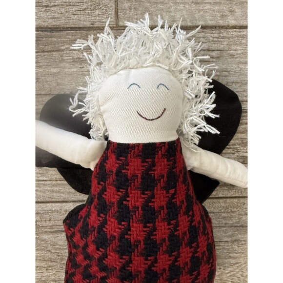 AUTHENTIC RARE WOOF & POOF ANGEL DRESSED IN Houndstooth - Picture 2 of 7